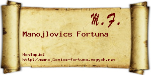 Manojlovics Fortuna névjegykártya